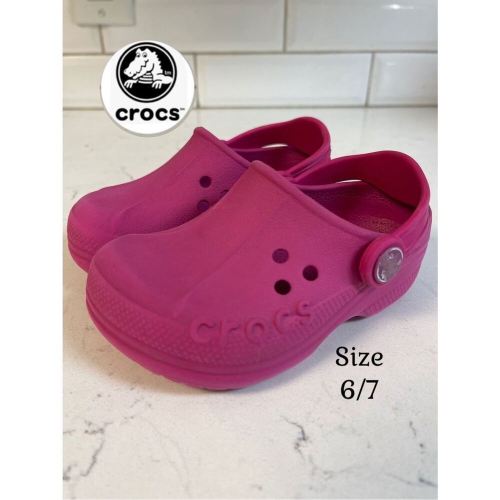 Crocs Baya Old Style Kids Clogs Pink Size 6/7
